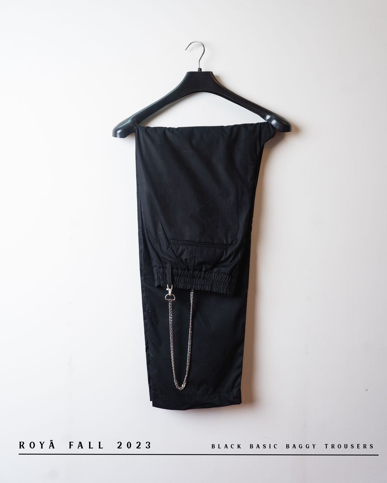 Black Basic Baggy Trousers